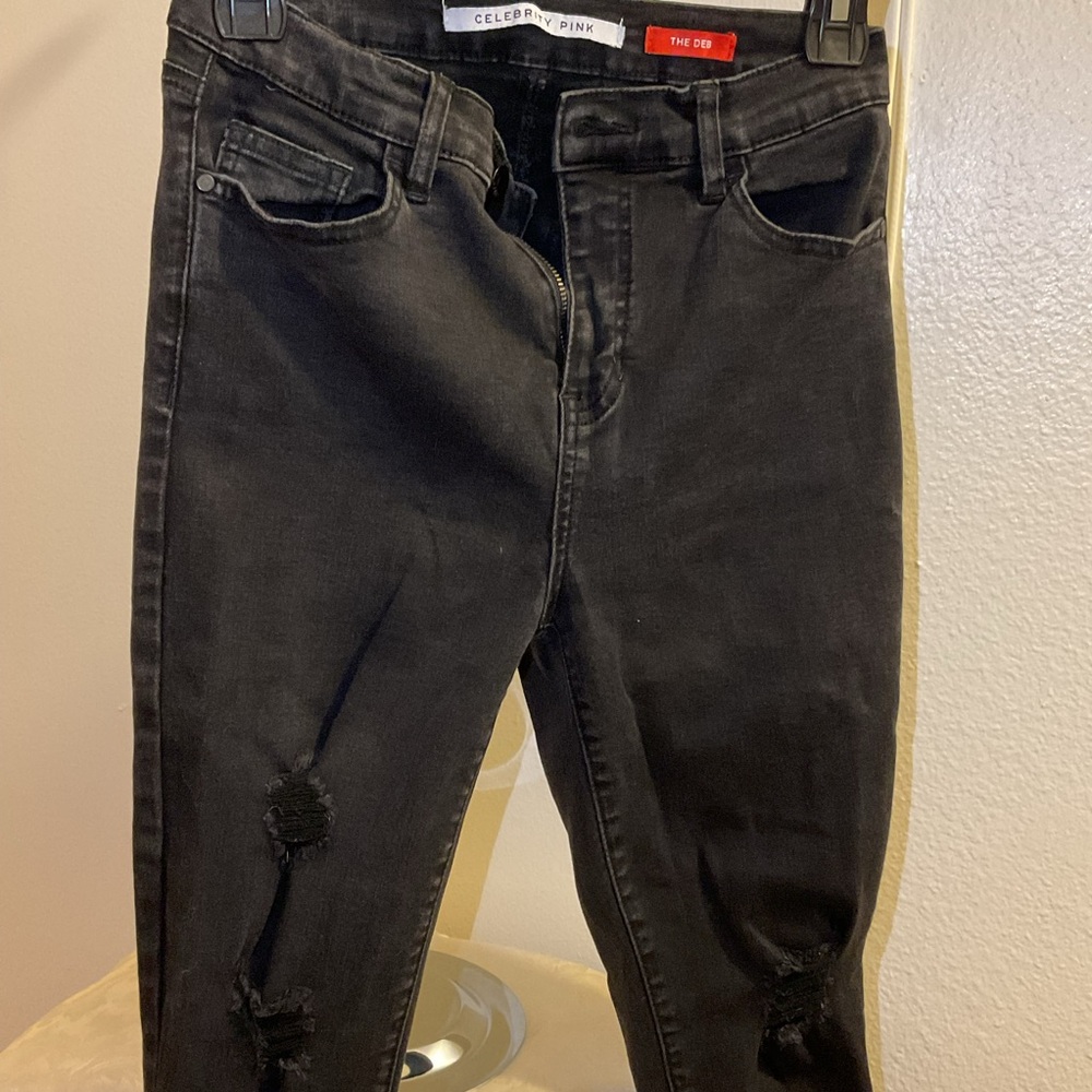 Celebrity Pink Black Skinny Jeans Modern Stretch